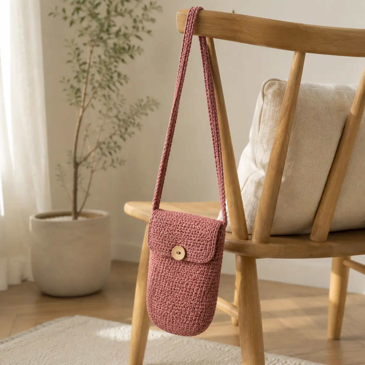 Pochette de téléphone au crochet