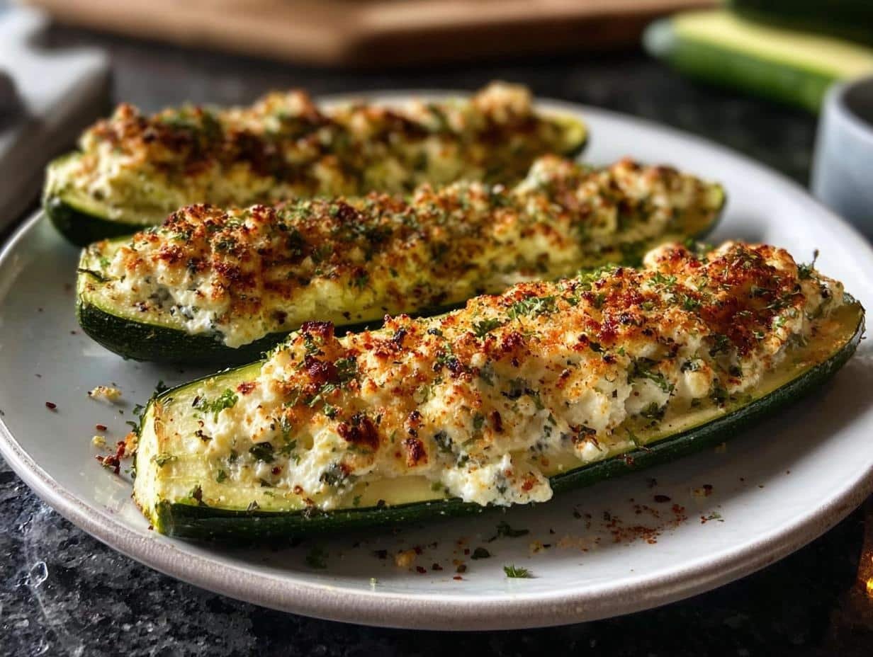 Amazing Cheese Stuffed Zucchini Recipe 1 Amazing Cheese Stuffed Zucchini Recipe - Cheese Stuffed Zucchini - additional detail