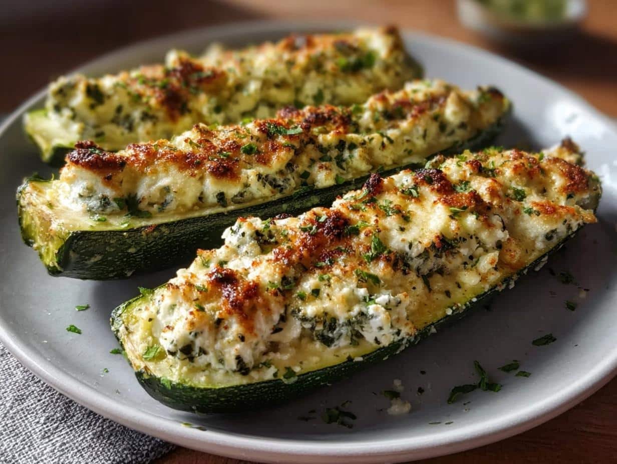 Amazing Cheese Stuffed Zucchini Recipe 2 Amazing Cheese Stuffed Zucchini Recipe - Cheese Stuffed Zucchini - additional detail