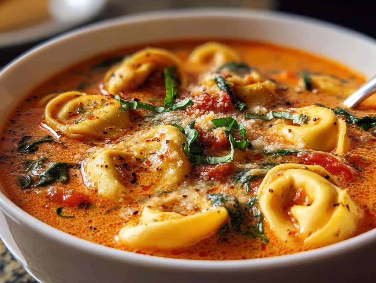 Creamy Tomato Spinach Tortellini