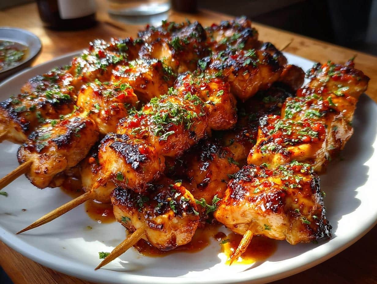 Firecracker Chicken Skewers