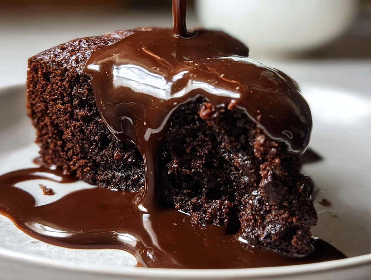 chocolate fudge cake - detail 1