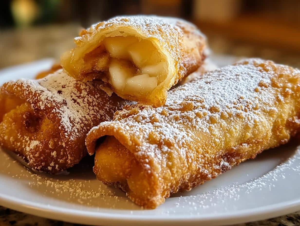 Apple Pie Egg Rolls: 4 Heavenly Bites - Apple Pie Egg Rolls - additional detail