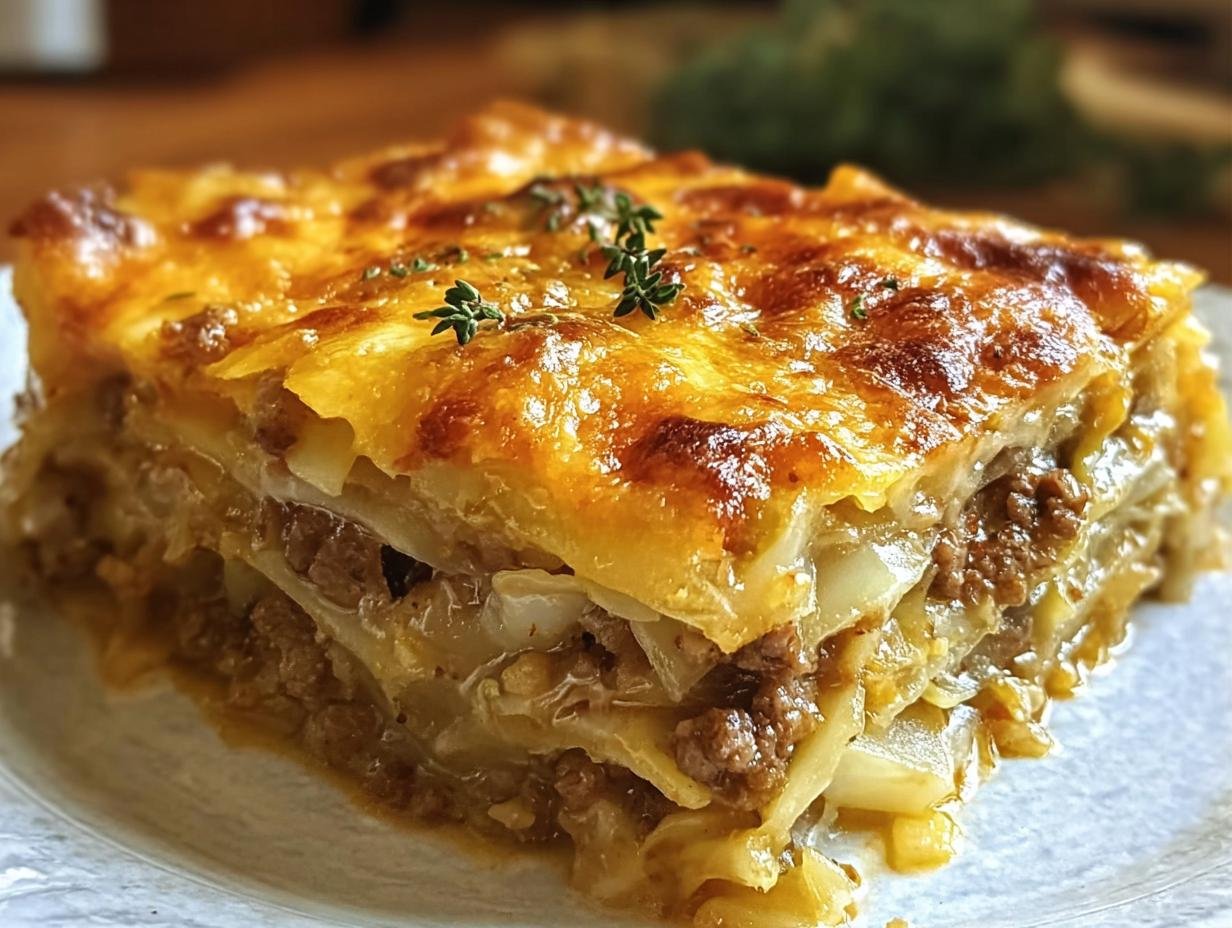 Cheesy Cabbage Beef Casserole: Amazing Comfort 1 Cheesy Cabbage Beef Casserole: Amazing Comfort - Cheesy Cabbage Beef Casserole - additional detail