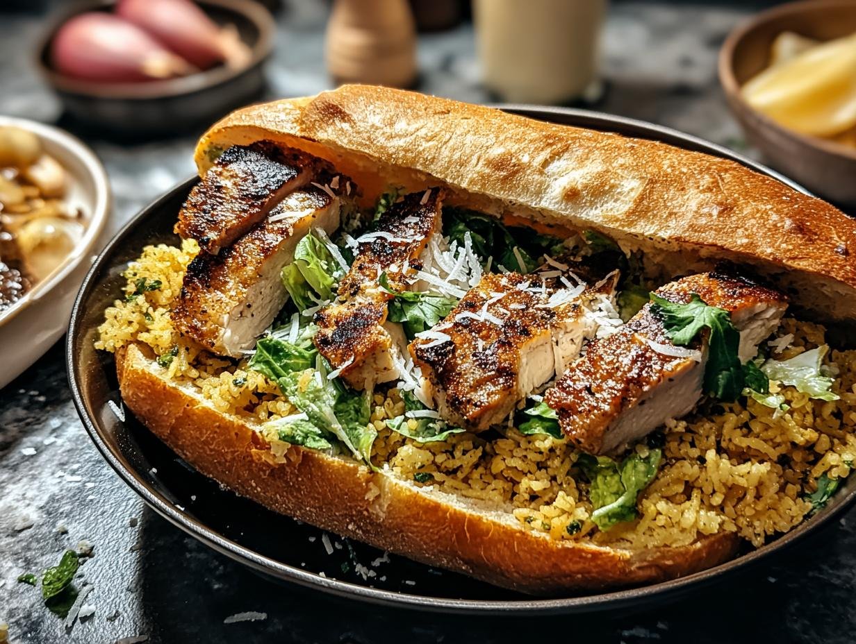 Chicken Caesar Sandwich: Astonishing 1-Hour Lunch - Chicken Caesar Sandwich - additional detail