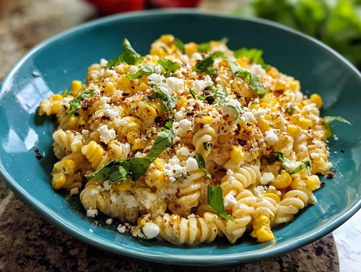 Creamy Street Corn Pasta: 15 Min Fiesta - Creamy Street Corn Pasta - additional detail