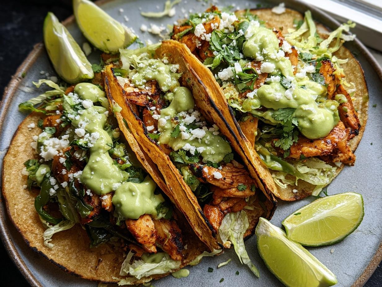 Crispy Poblano Chicken Tacos - ingredients laid out before preparation