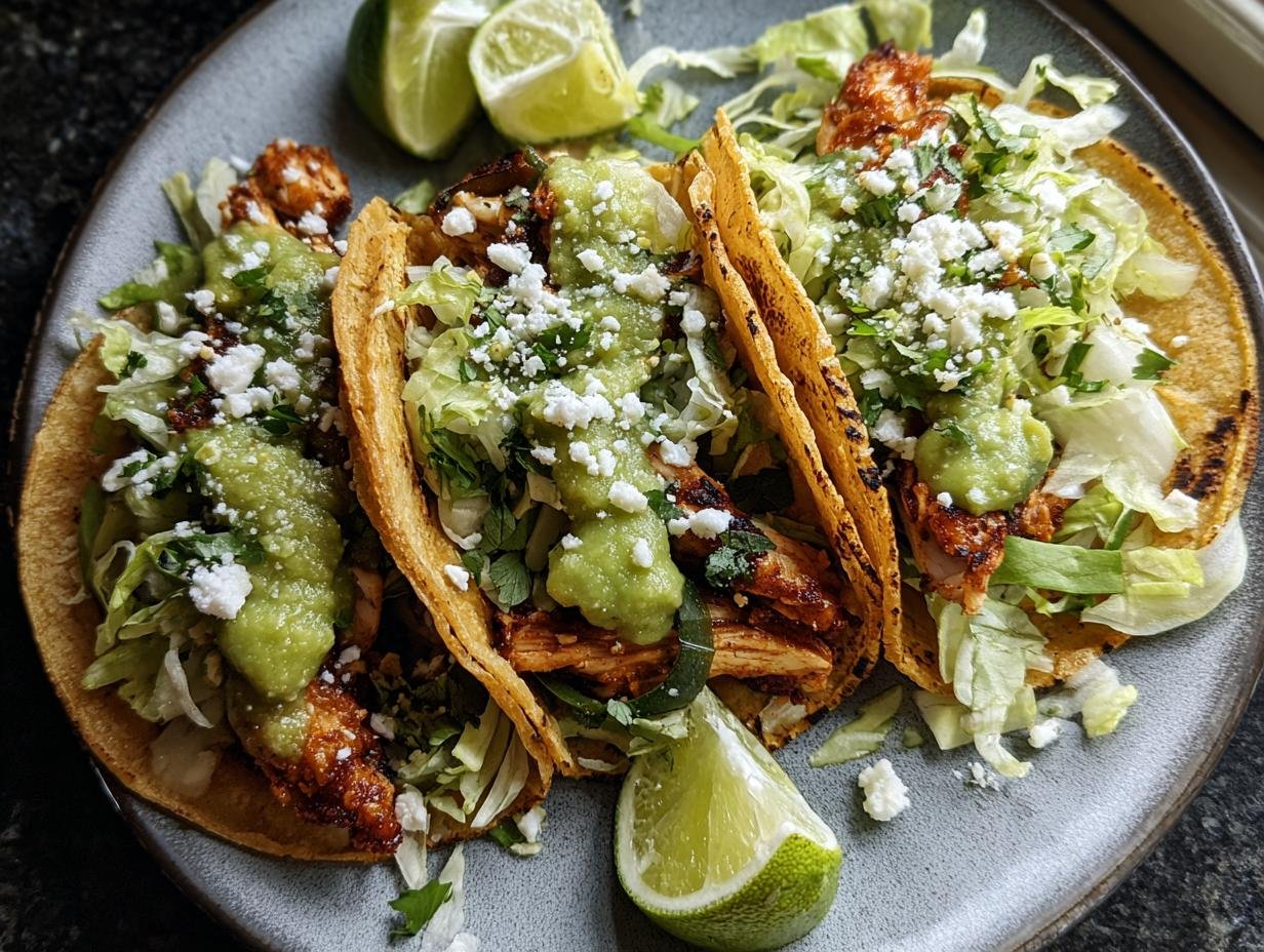 Crispy Poblano Chicken Tacos