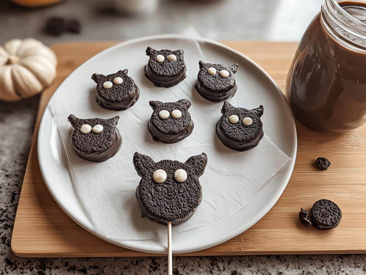 Halloween Bat Oreo Pops: 24 Spooky Treats - Halloween Bat Oreo Pops - additional detail