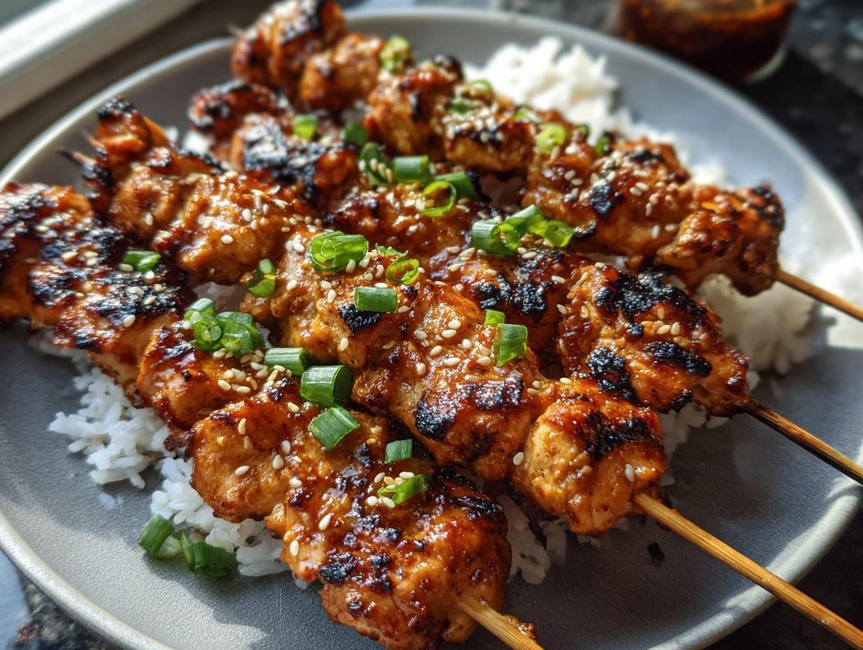 Korean Bbq Chicken Skewers