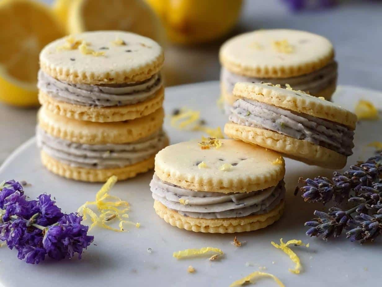 Lemon Lavender Sandwich Cookies: Heavenly Delight - Lemon Lavender Sandwich Cookies - additional detail