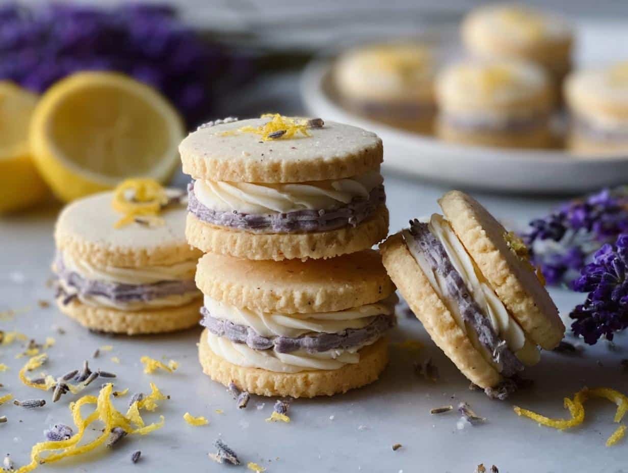 Lemon Lavender Sandwich Cookies: Heavenly Delight - Lemon Lavender Sandwich Cookies - additional detail