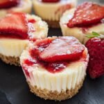 Mini Strawberry Cheesecakes: 12 Luscious Bites 1 Mini Strawberry Cheesecakes