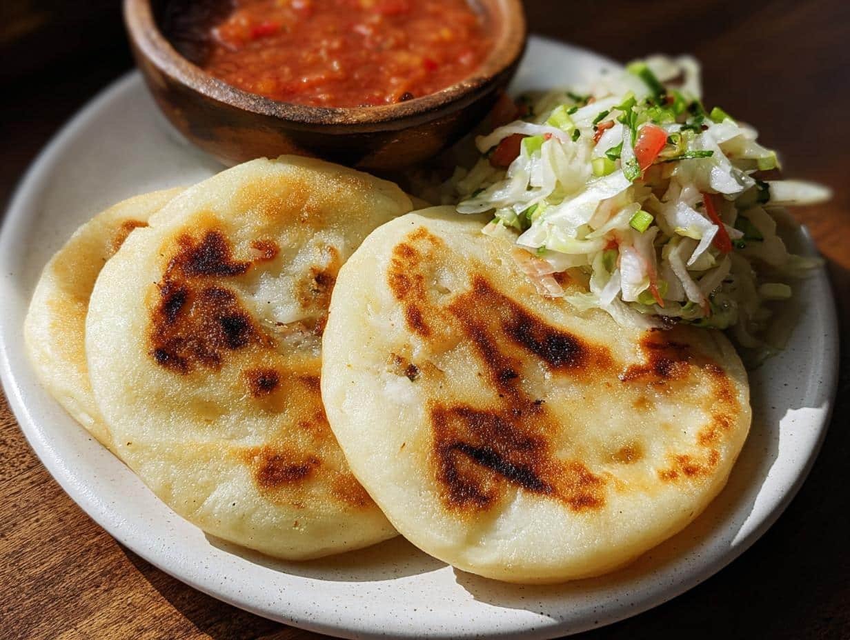 Pupusas Curtido Salsa Roja - Pupusas Curtido Salsa Roja - additional detail