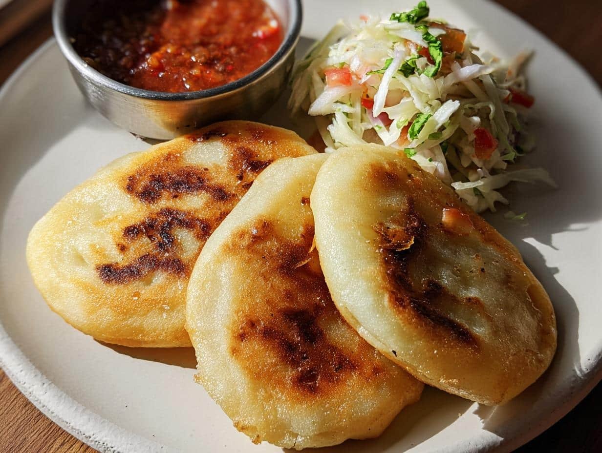 Pupusas Curtido Salsa Roja