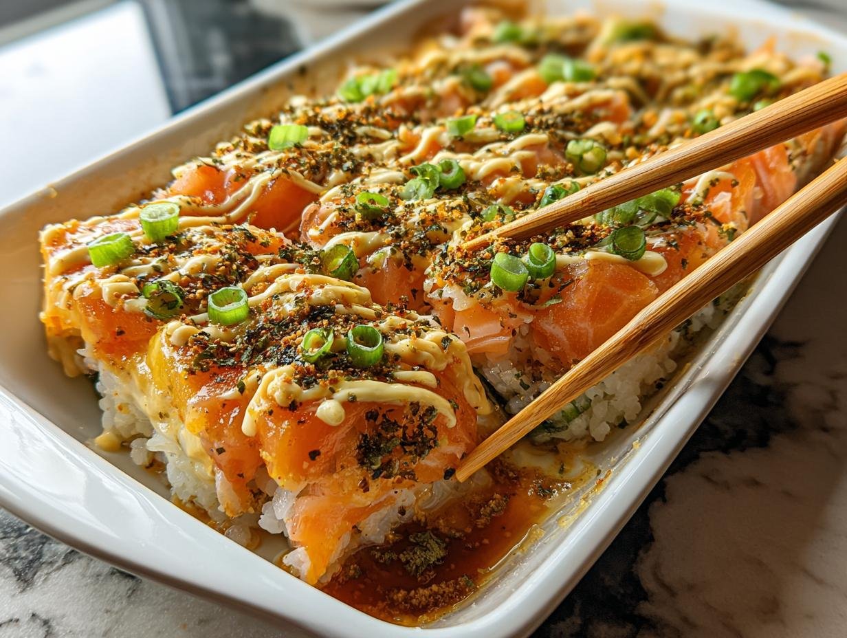 Salmon Sushi Bake