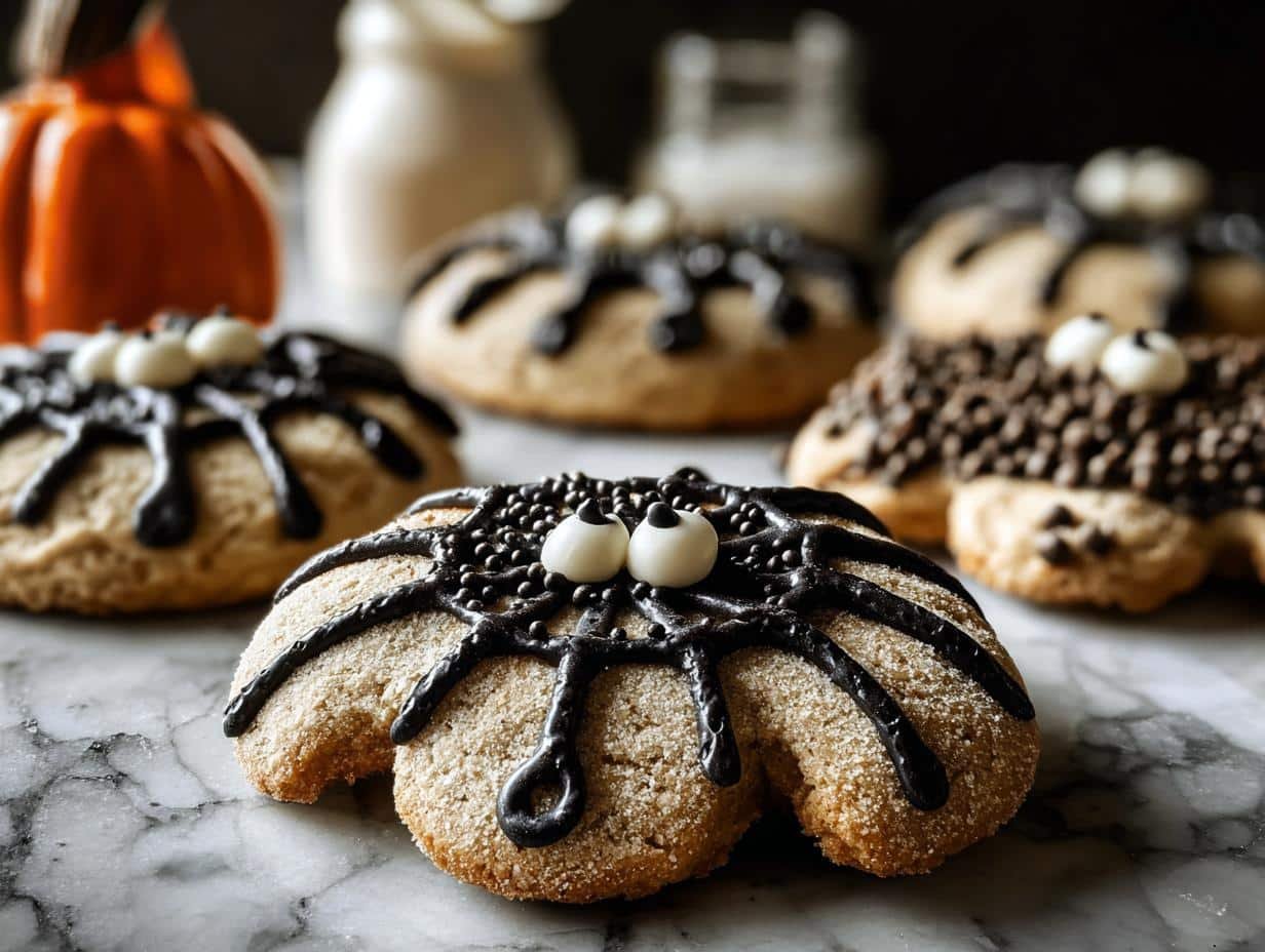 Spooky Spider Cookies: 12 AMAZING Halloween Treats 1 Spooky Spider Cookies: 12 AMAZING Halloween Treats - Spooky Spider Cookies - additional detail