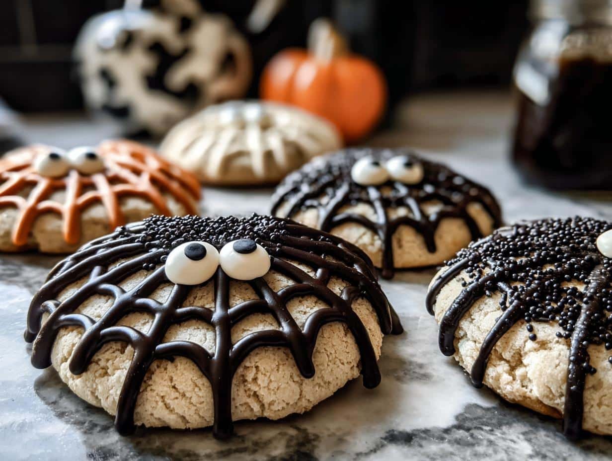 Spooky Spider Cookies: 12 AMAZING Halloween Treats 2 Spooky Spider Cookies: 12 AMAZING Halloween Treats - Spooky Spider Cookies - additional detail