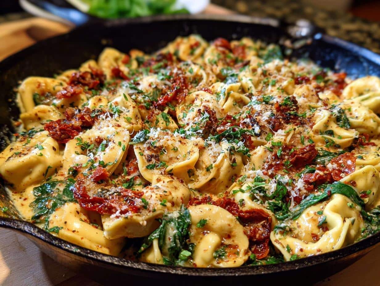 Tuscan Tortellini Skillet: 1 Amazing Dinner - Tuscan Tortellini Skillet Dinner - additional detail