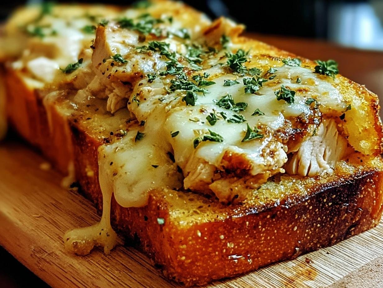 Cheesy Chicken Garlic Bread: 4 Amazing Twists - Cheesy Chicken Garlic Bread - additional detail
