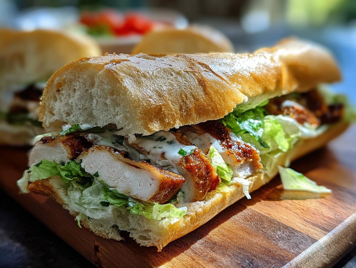 Amazing Chicken Caesar Sandwich Lunch Recipe - Chicken Caesar Sandwich Lunch - additional detail