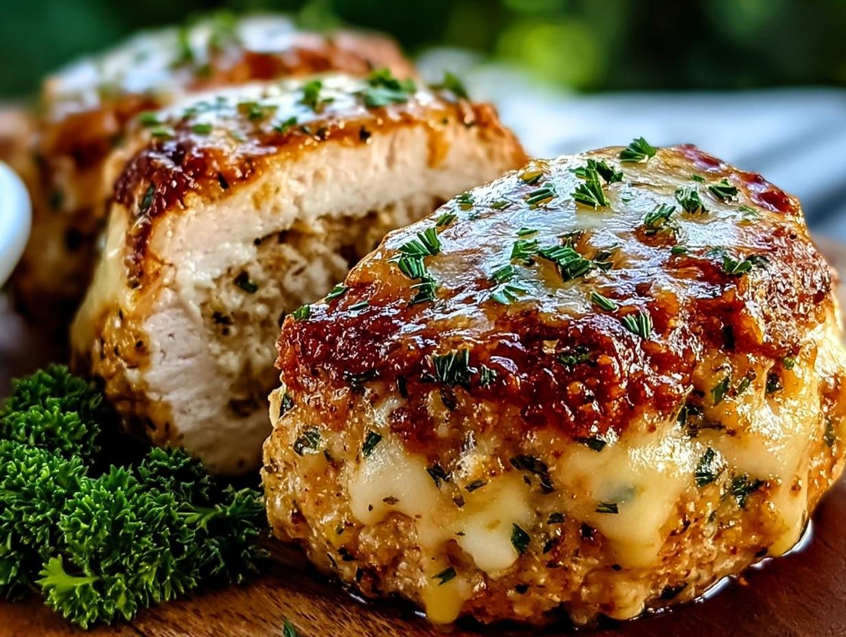 Garlic Parmesan Chicken Meatloaves