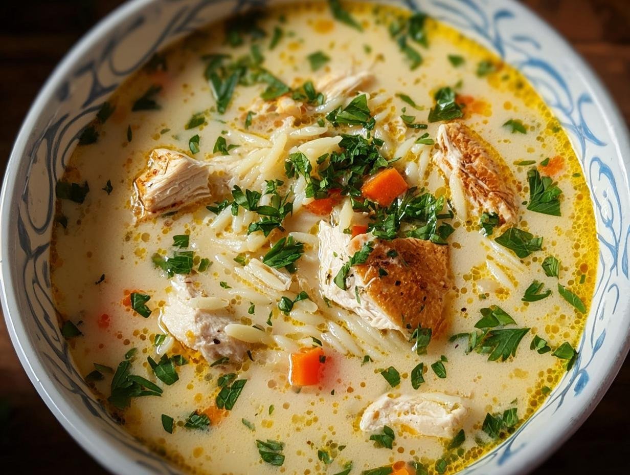 Authentic Greek Lemon Chicken Soup: 1 Hour Meal - Greek Lemon Chicken Soup - additional detail