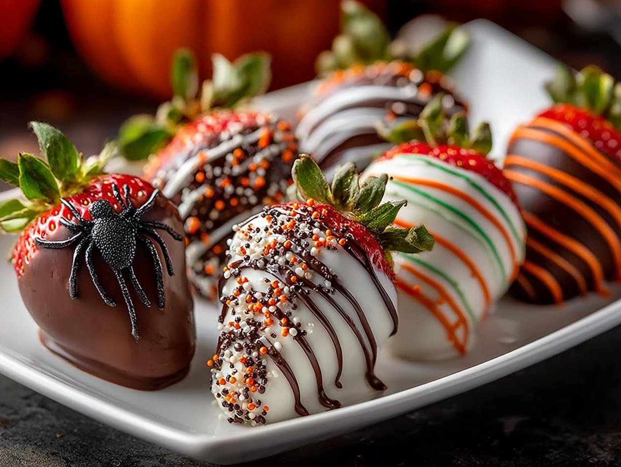 Halloween Chocolate Dipped Strawberries