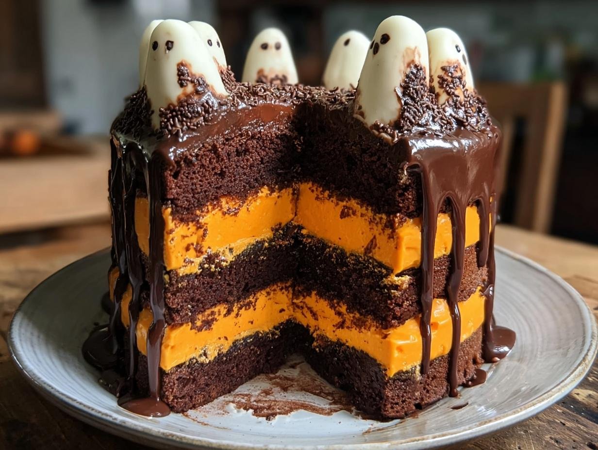 Spooky Halloween Chocolate Orange Layer Cake Magic - Halloween Chocolate Orange Layer - additional detail