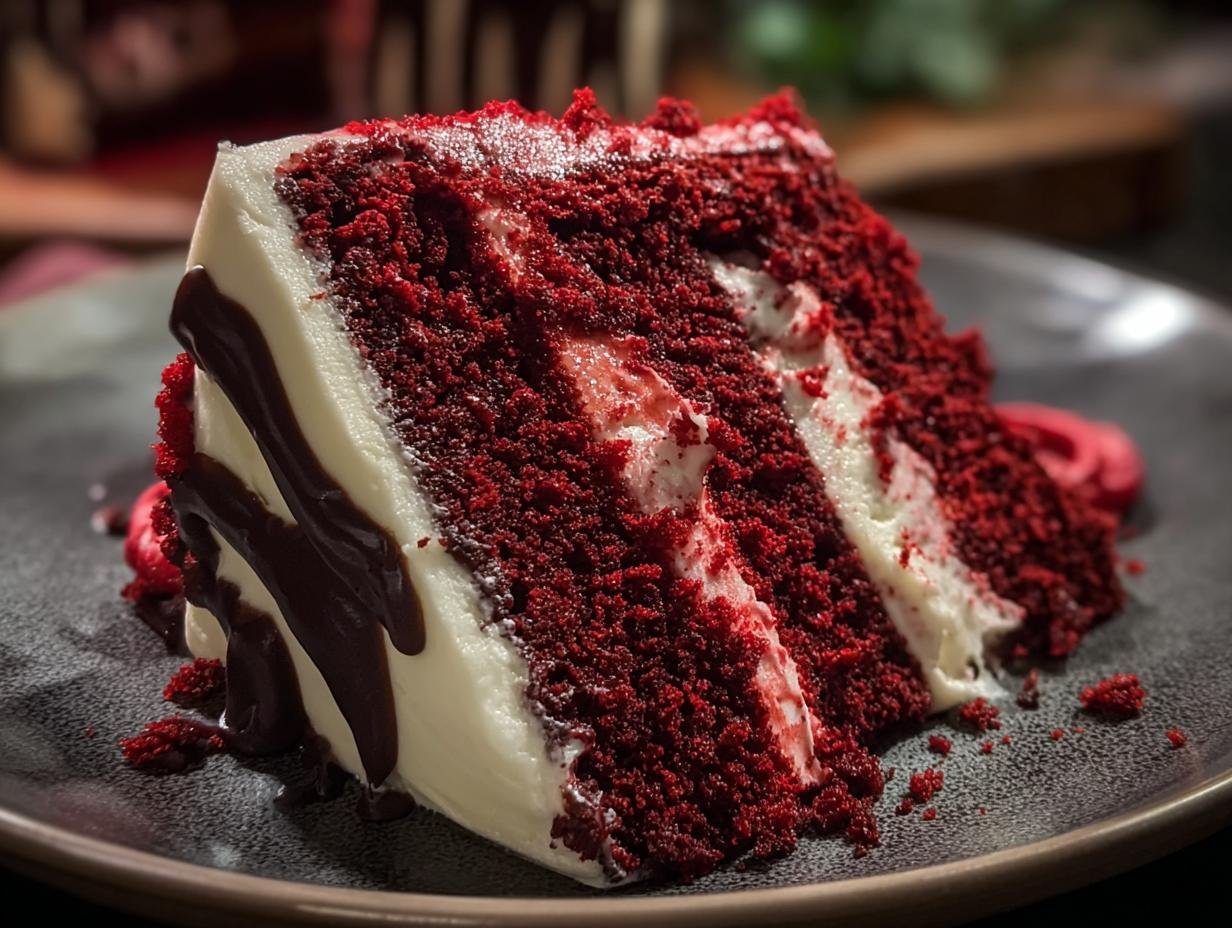 Spooky Halloween Red Velvet Cake Delight - Halloween Red Velvet Cake - additional detail