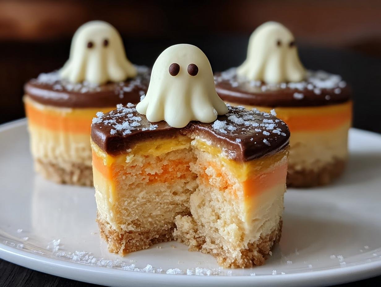 Mini Halloween Candy Corn: Amazing Cheesecakes - Mini Halloween Candy Corn - additional detail