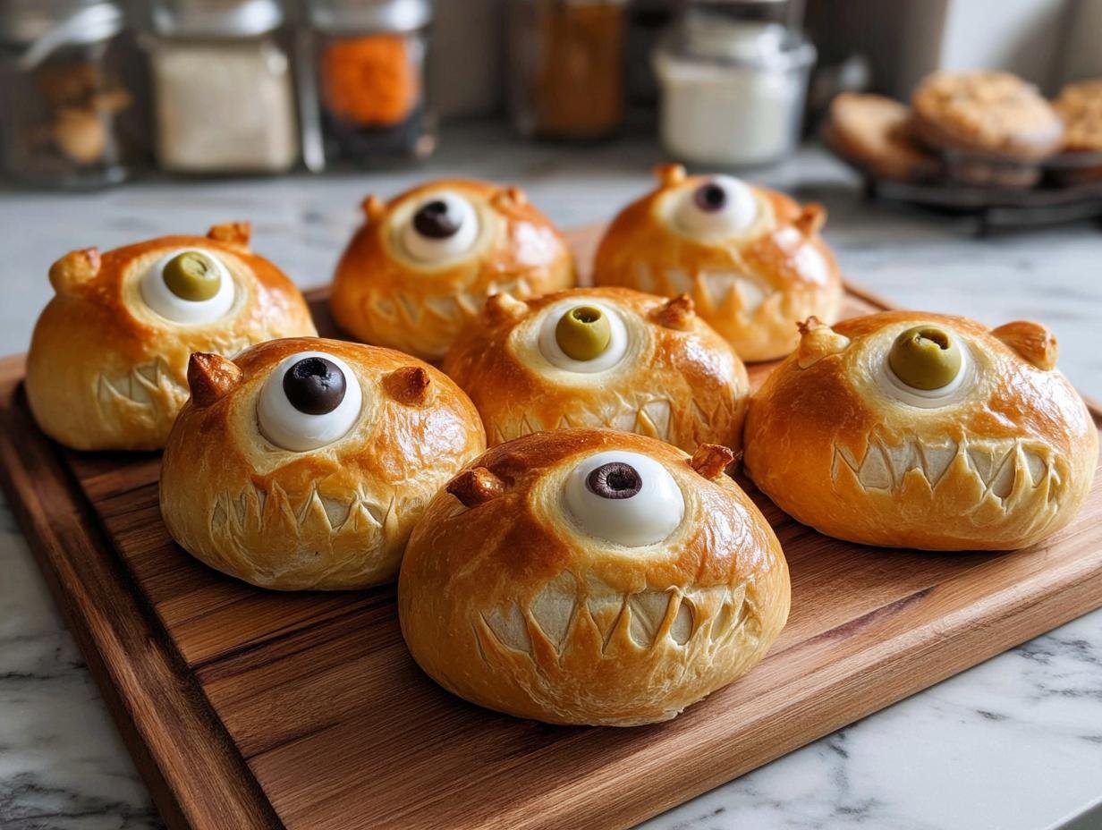 Monster Eyeball Buns Bread: 16 Spooky Delights - Monster Eyeball Buns Bread - additional detail