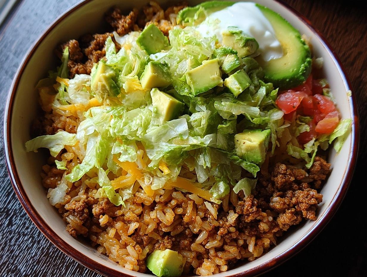 Taco Rice Bowl: Amazing 15 Min Dinner - Taco Rice Bowl - additional detail