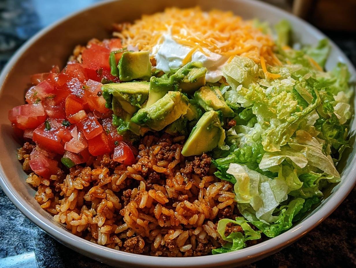 Taco Rice Bowl: Amazing 15 Min Dinner - Taco Rice Bowl - additional detail