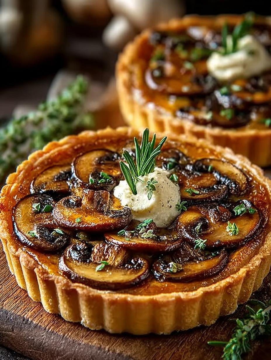 Chestnut Pumpkin Mushroom Tarts