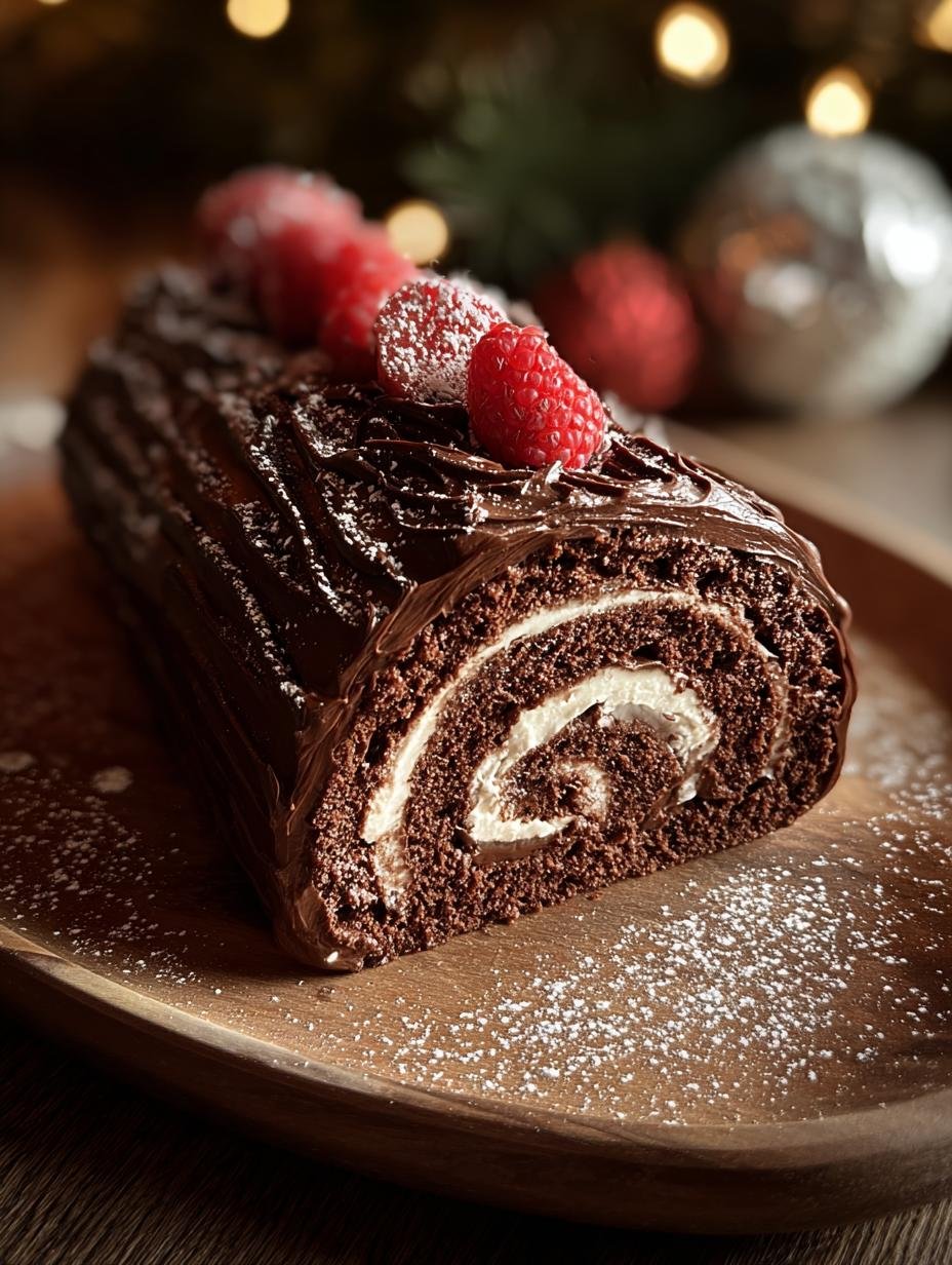 Chocolate Brownie Yule Log