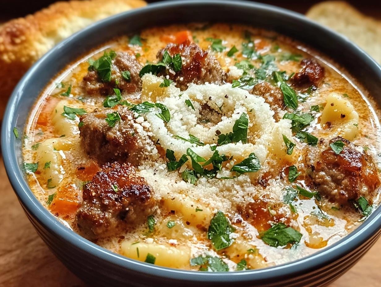 Delicious Creamy Parmesan Italian Beef Soup 1 Delicious Creamy Parmesan Italian Beef Soup - Creamy Parmesan Italian Beef - main visual representation