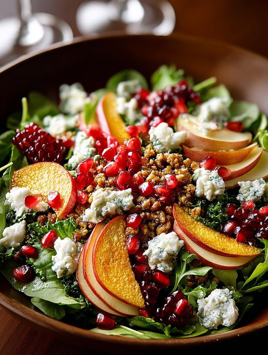 Delightful Autumn Harvest Salad with Pomegranates - Delightful Autumn Harvest Salad - main visual representation