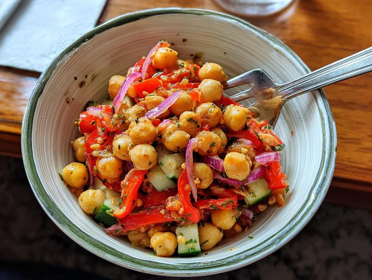 Fridge Lunch Bean Salad being tossed in a bowl