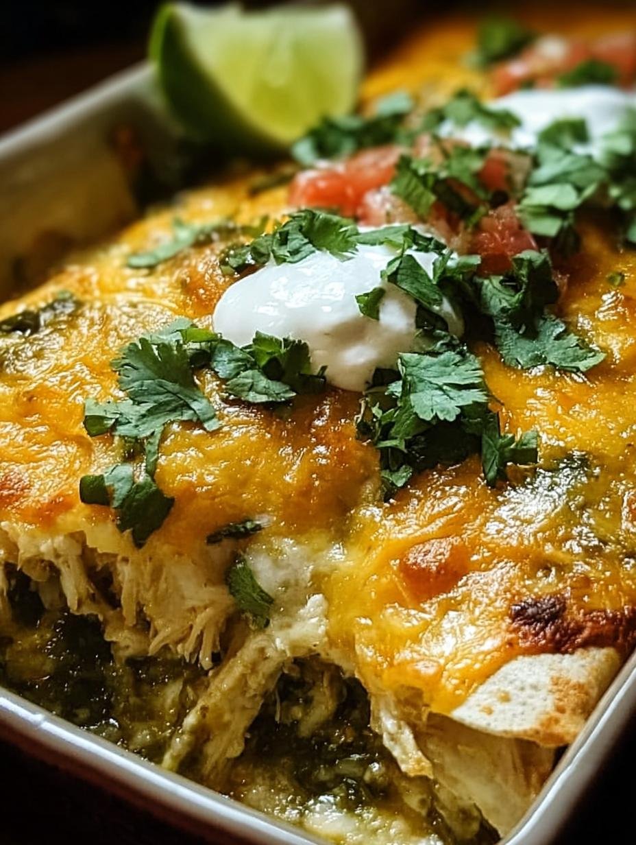 Incredible Green Chicken Enchiladas: 8 Easy Steps 2 Incredible Green Chicken Enchiladas: 8 Easy Steps - Green Chicken Enchiladas Incredible - assembled and ready to bake