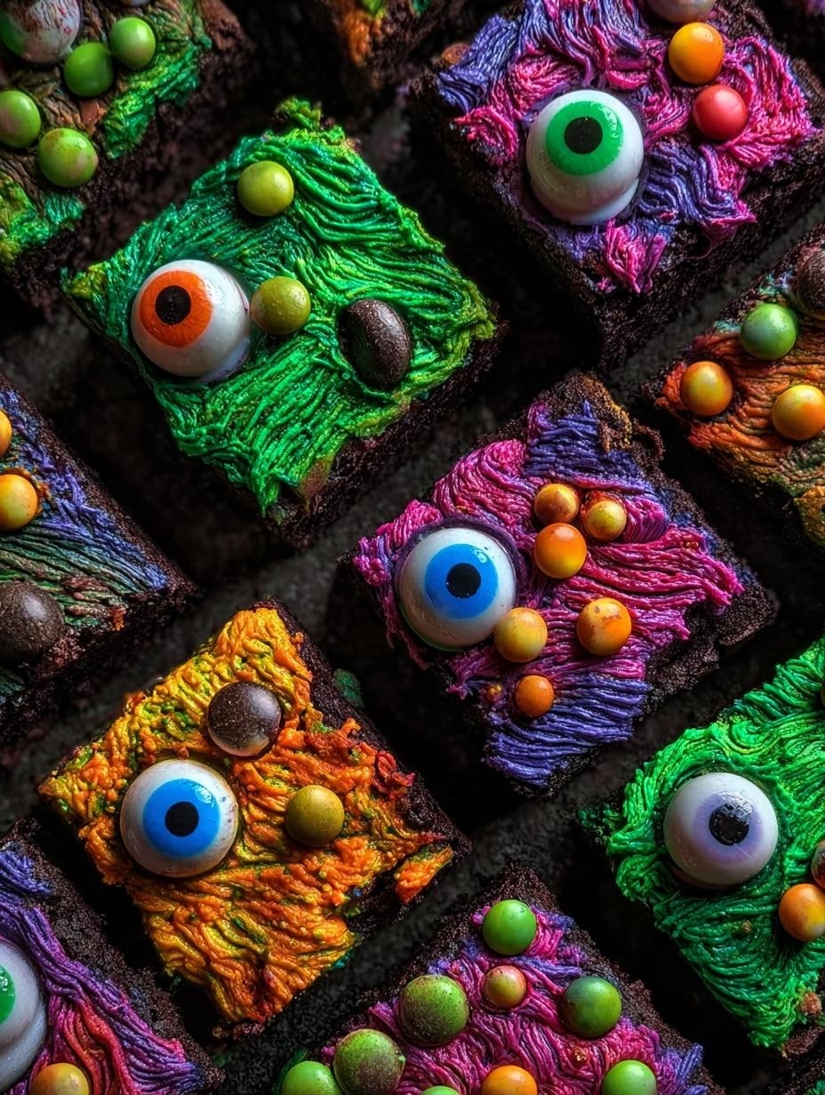 Spooky Halloween Monster Brownies - Halloween Monster Brownies - main visual representation