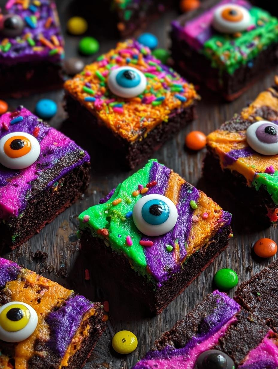 Spooky Halloween Monster Brownies - Halloween Monster Brownies - additional detail