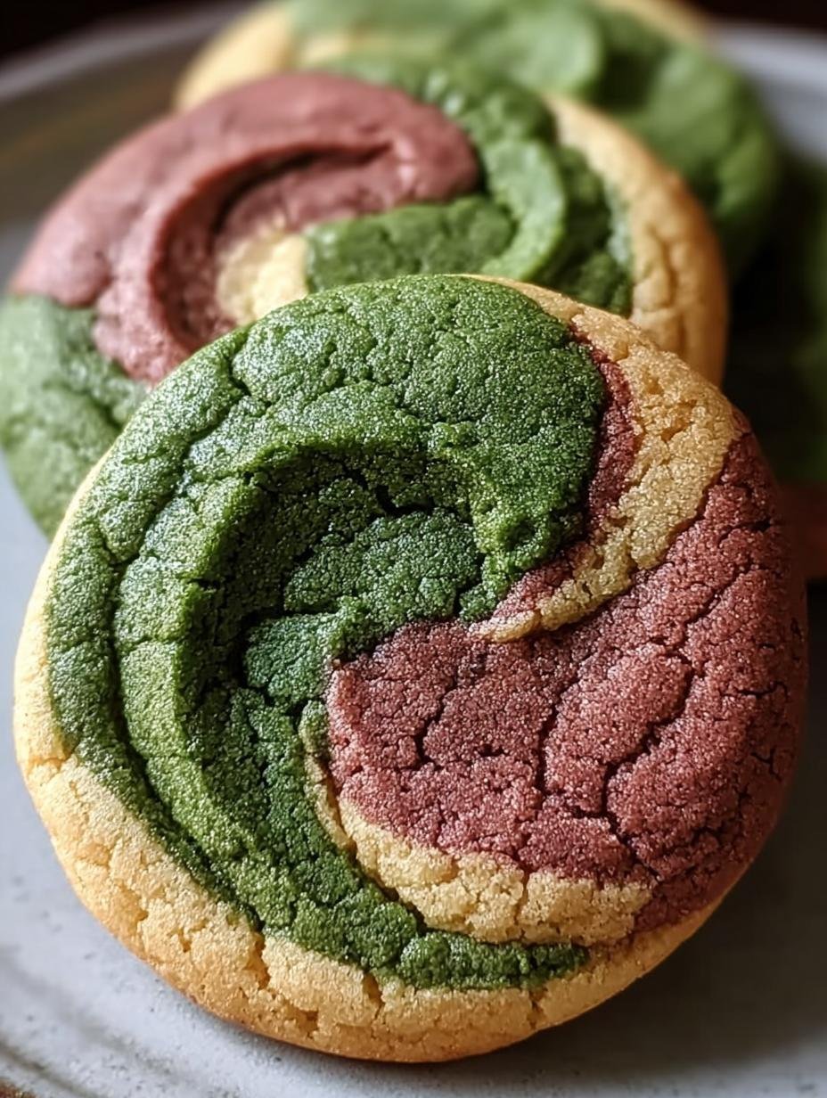 Neapolitan Matcha Cookies