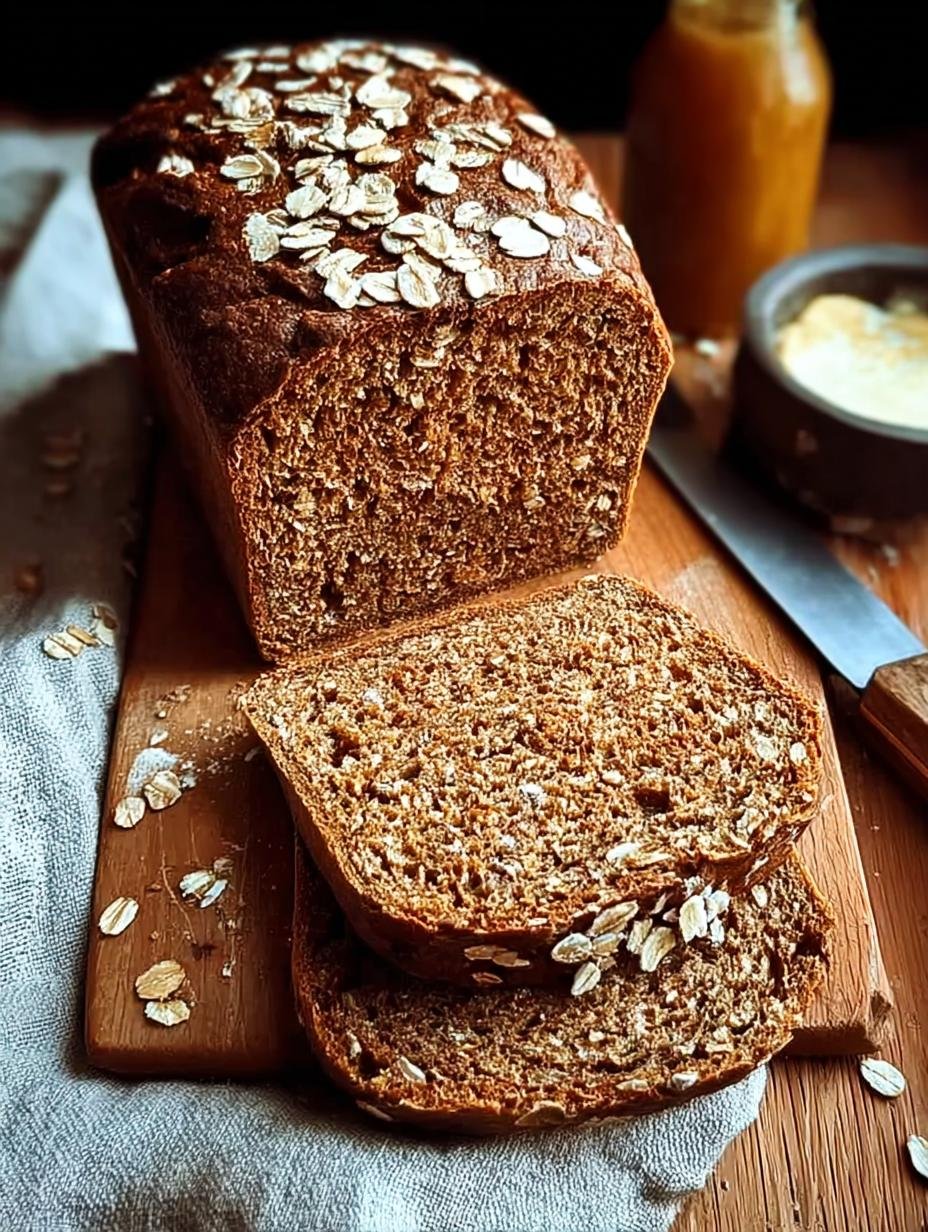 Oatmeal Molasses Bread: 1 Amazing Rustic Loaf - Oatmeal Molasses Bread - main visual representation