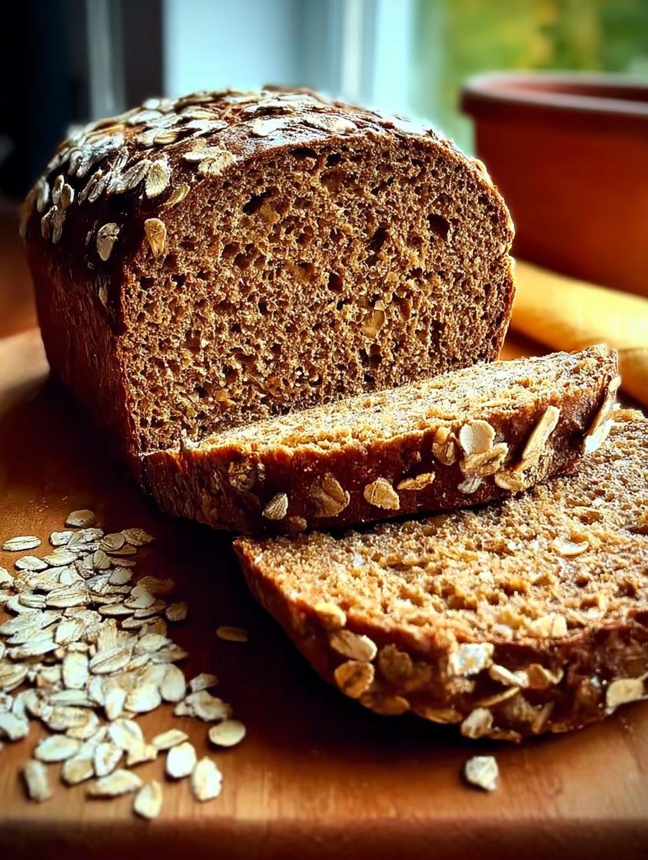 Oatmeal Molasses Bread: 1 Amazing Rustic Loaf - Oatmeal Molasses Bread - additional detail
