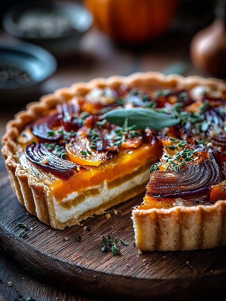 Onion Tart with Pumpkin: 5 Irresistible Fall Recipes - Onion Tart with Pumpkin - main visual representation