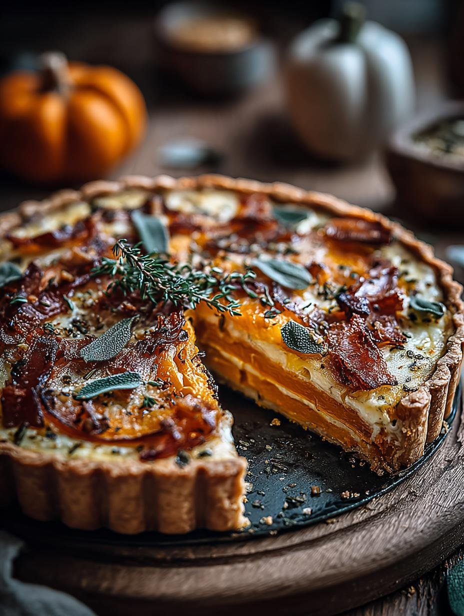Onion Tart with Pumpkin