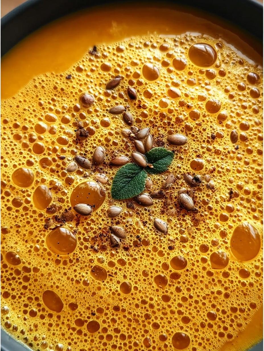 Protein Packed Butternut Squash - vibrant and creamy soup in a bowl