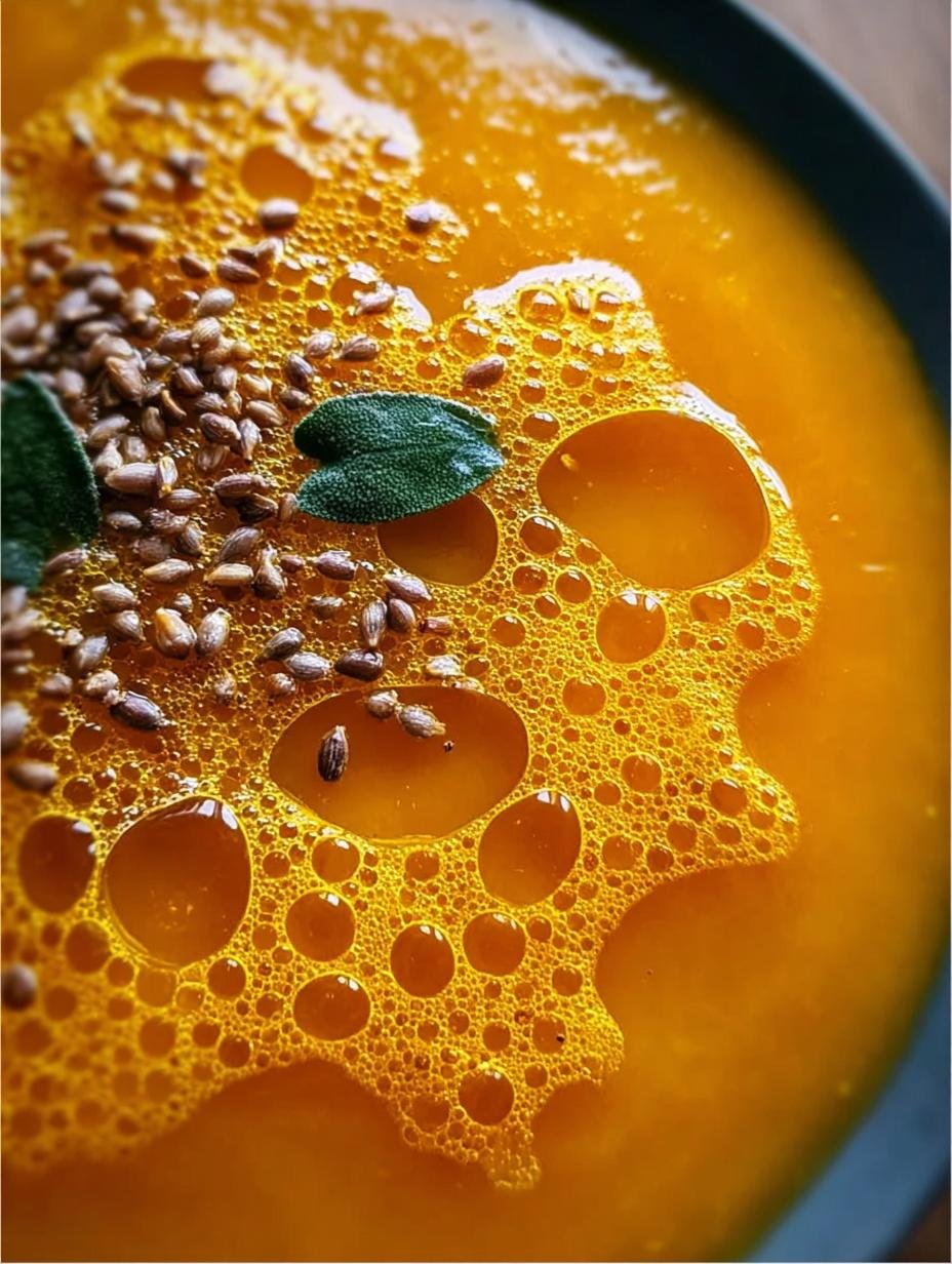 Protein Packed Butternut Squash - close-up of creamy texture with garnish