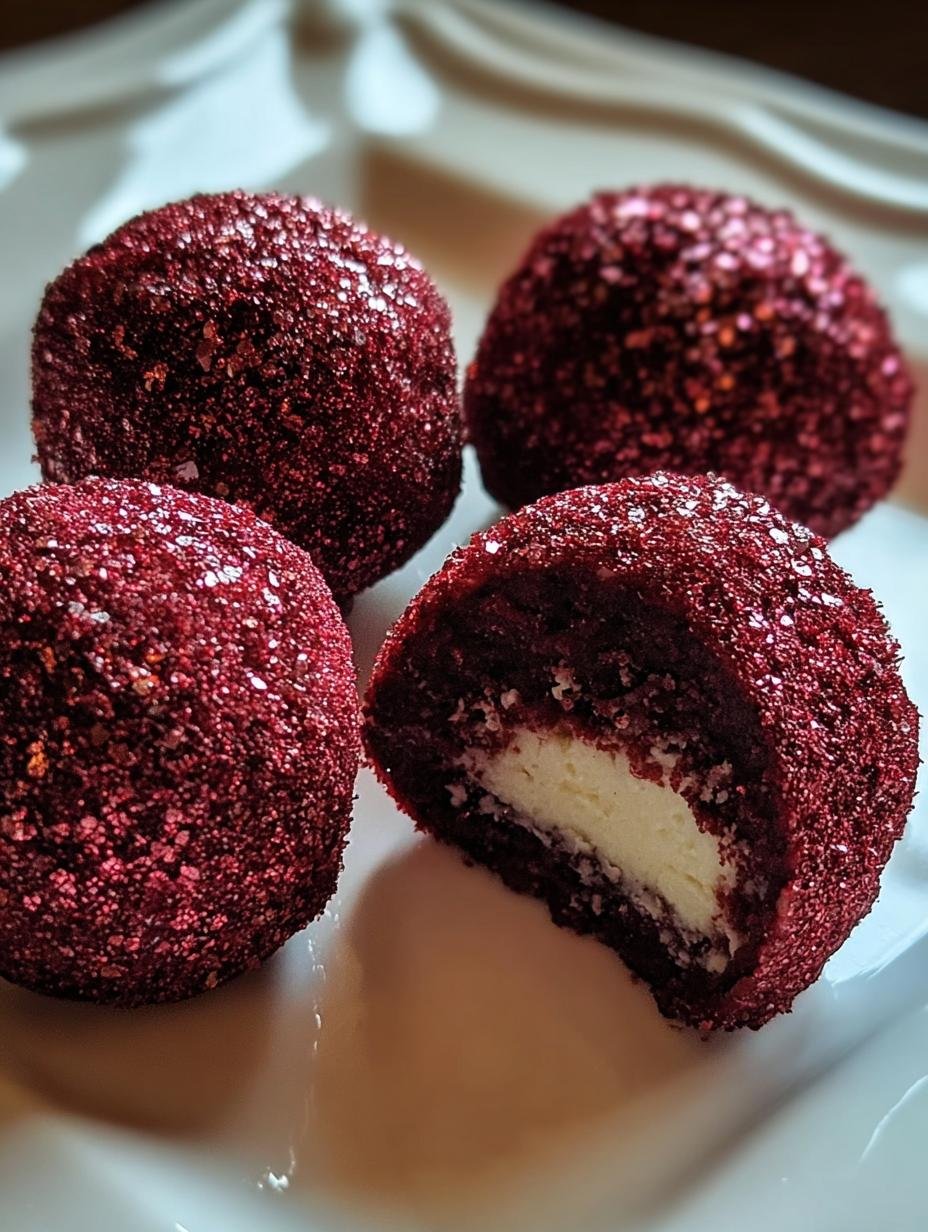 Red Velvet Truffles Incredible - process of dipping truffles in chocolate